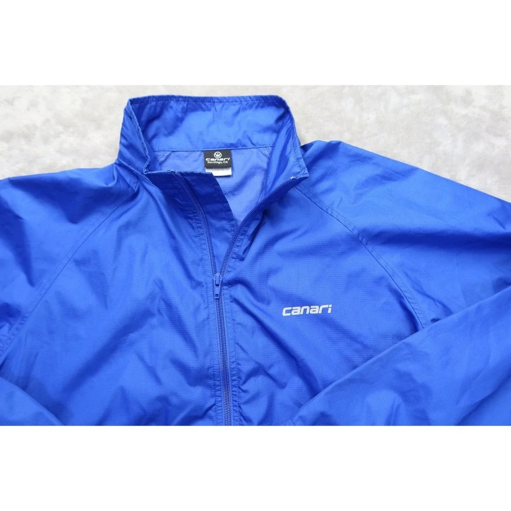 Canari Men's Royal Blue Lightweight Windbreaker Jacket Size M‎ Cycling